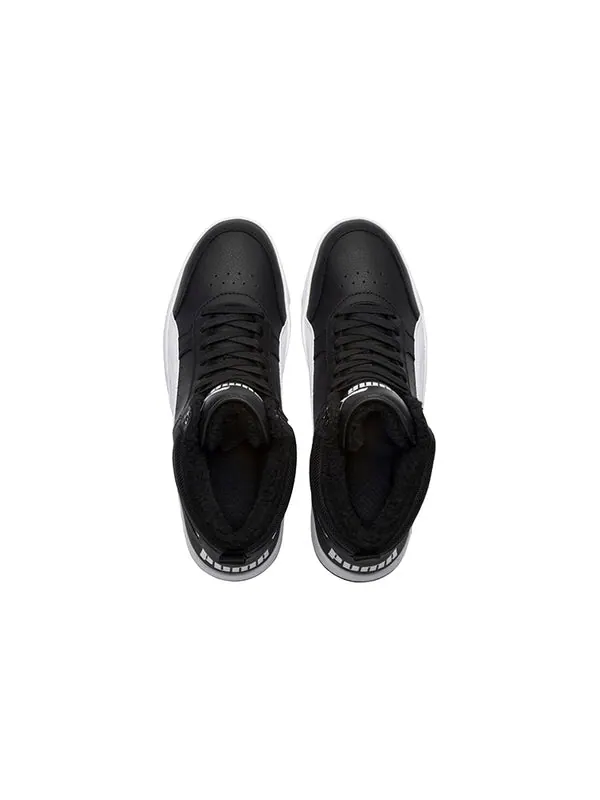 Кроссовки rebound street v2 fur 'black white' Puma — изображение 3 из 4, черный/белый