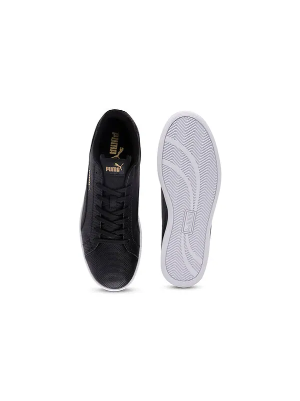 Кроссовки smash fp black/gold Puma — изображение 4 из 4, черный/золотистый