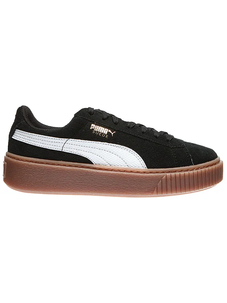 Кеды PUMA Suede Platform Sneakers 'Black Brown' — изображение 2 из 4, черный