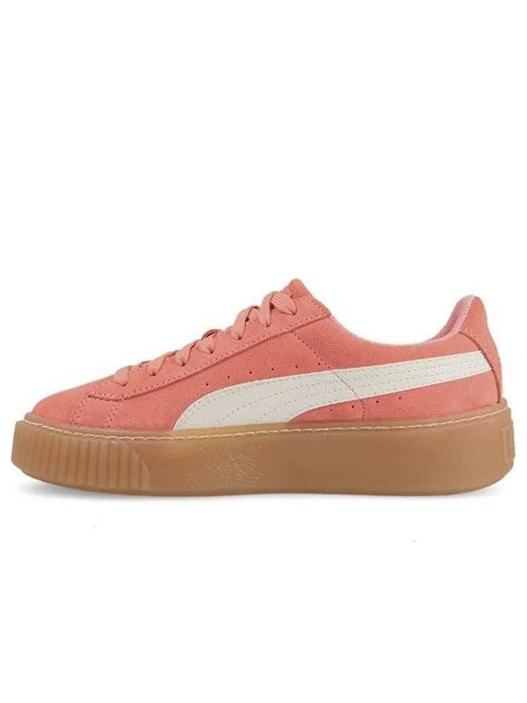 Кеды PUMA Suede Platform Pink/White — изображение 1 из 4, белый