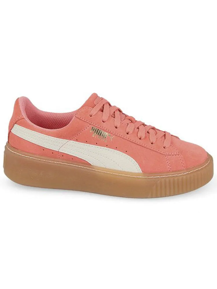 Кеды PUMA Suede Platform Pink/White — изображение 2 из 4, белый