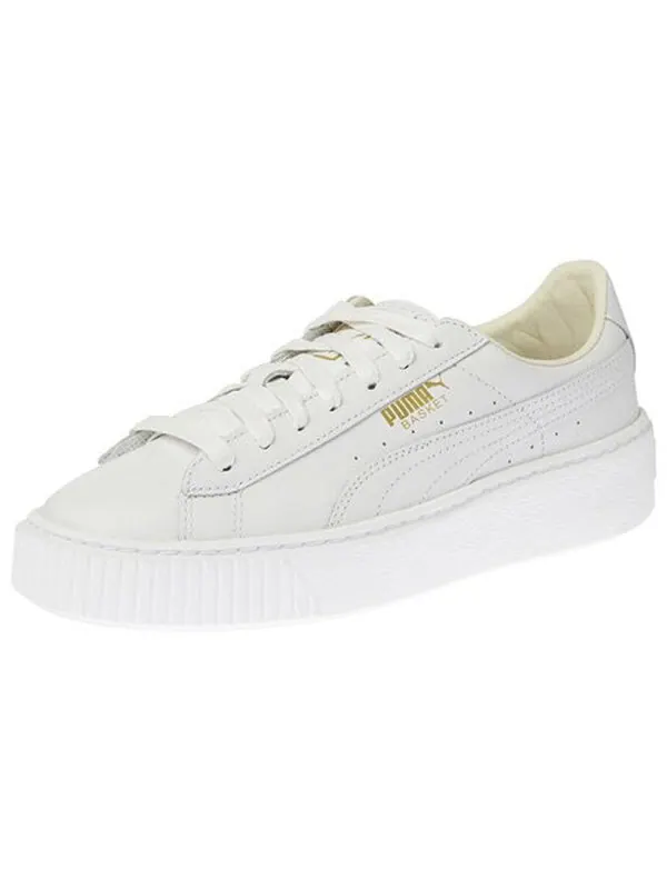 Кроссовки basket platform core 'white gold' Puma — изображение 2 из 4, белый
