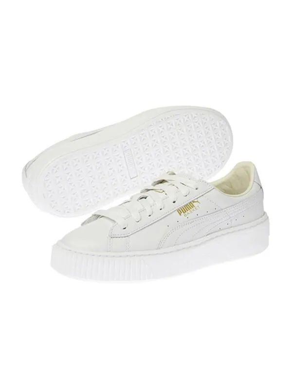 Кроссовки basket platform core 'white gold' Puma — изображение 3 из 4, белый