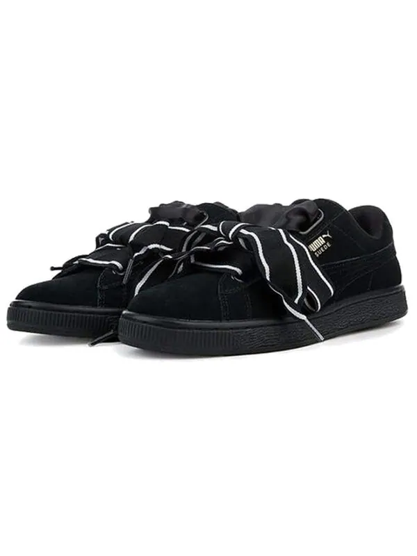 Кроссовки suede heart satin new authentic black Puma — изображение 3 из 4, черный