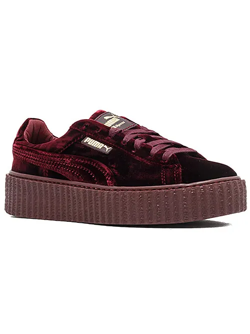 Кроссовки fenty x velvet creeper 'burgundy' Puma — изображение 2 из 4, красный/винный красный