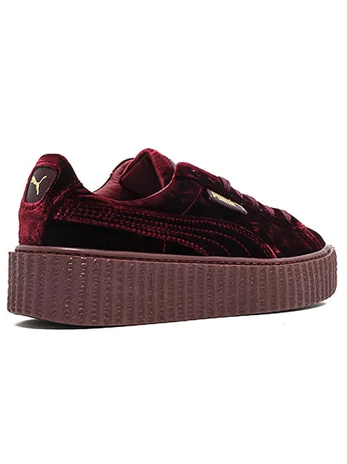 Кроссовки fenty x velvet creeper 'burgundy' Puma — изображение 3 из 4, красный/винный красный