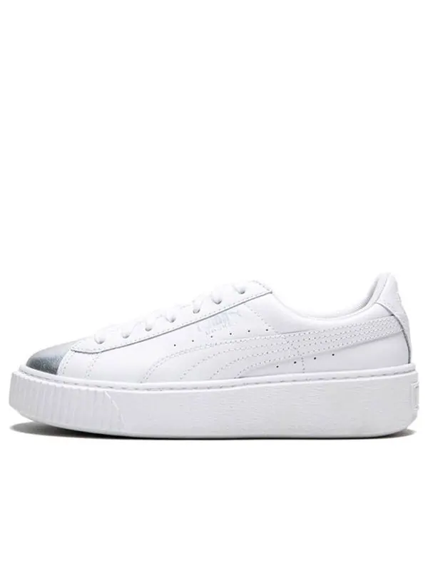 Кроссовки suede platform white/silver Puma — изображение 1 из 4, белый