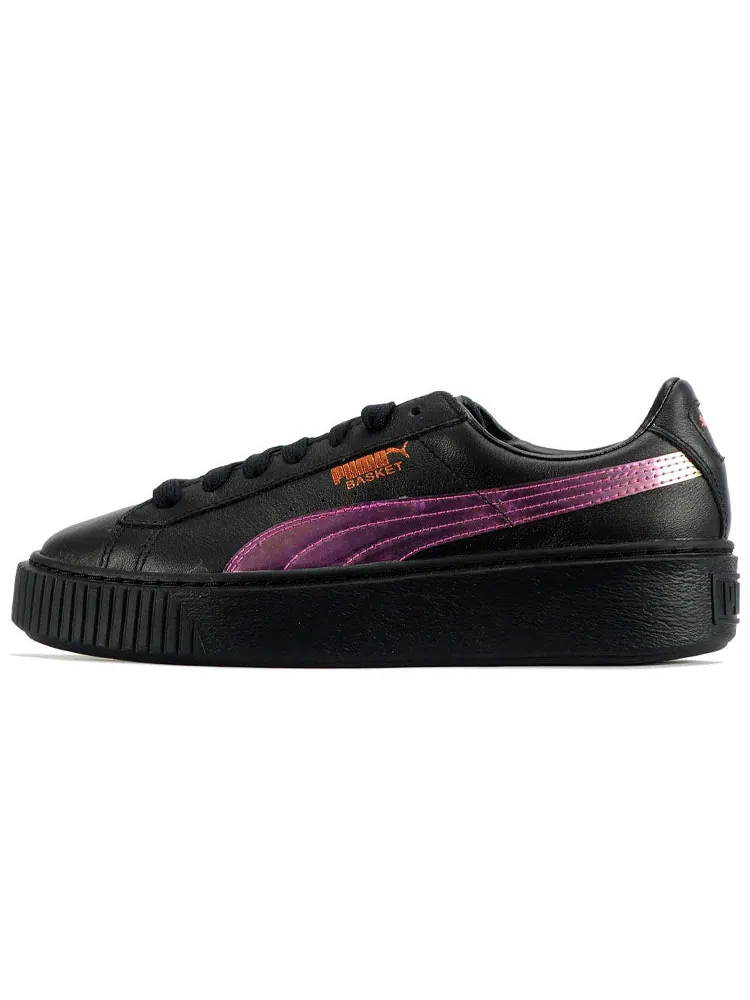 Кеды (WMNS) PUMA Basket Platform 'Rainbow' — изображение 2 из 6, черный