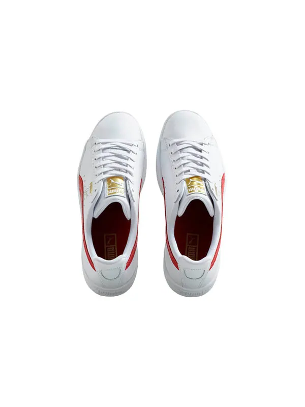 Кроссовки clyde core leather foil 'white cherry' Puma — изображение 3 из 3, белый/красный