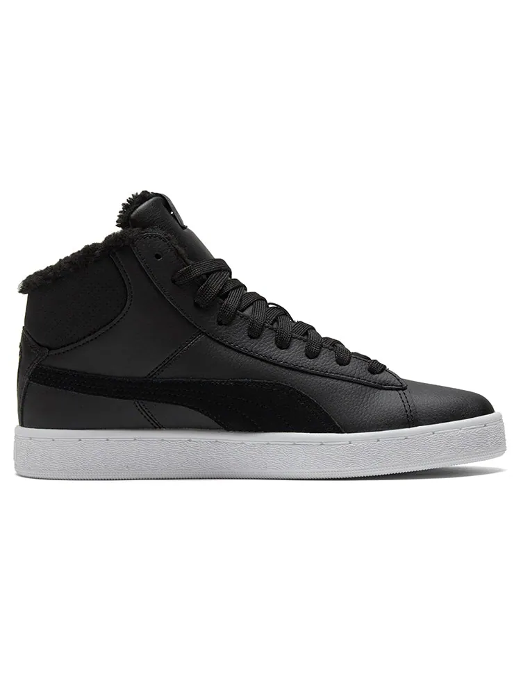 Кеды PUMA 1948 Mid Lfur Mid-Top Fleece Lined Casual Skate Shoes Unisex Black — изображение 2 из 4, черный