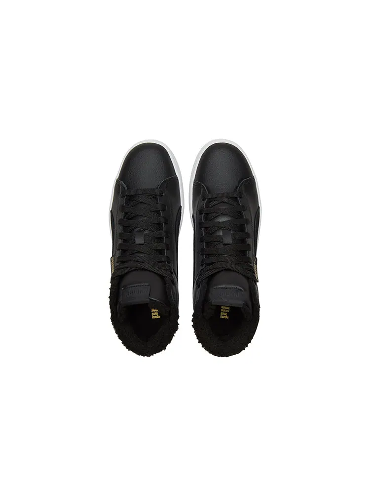Кеды PUMA 1948 Mid Lfur Mid-Top Fleece Lined Casual Skate Shoes Unisex Black — изображение 3 из 4, черный