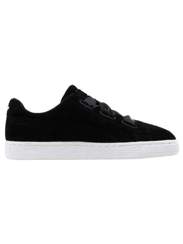 Кроссовки suede heart sneakers black/white Puma — изображение 2 из 4, черный/белый