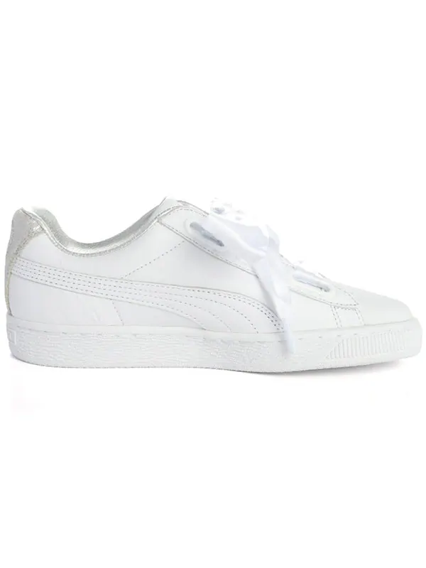 Кроссовки suede heart crush white Puma — изображение 2 из 4, белый/серебристый