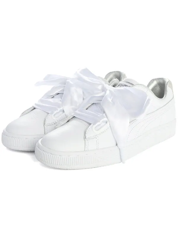 Кроссовки suede heart crush white Puma — изображение 3 из 4, белый/серебристый
