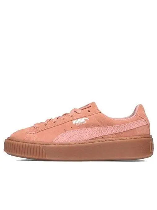 Кроссовки suede platform 'pink brown' Puma — изображение 1 из 4, розовый