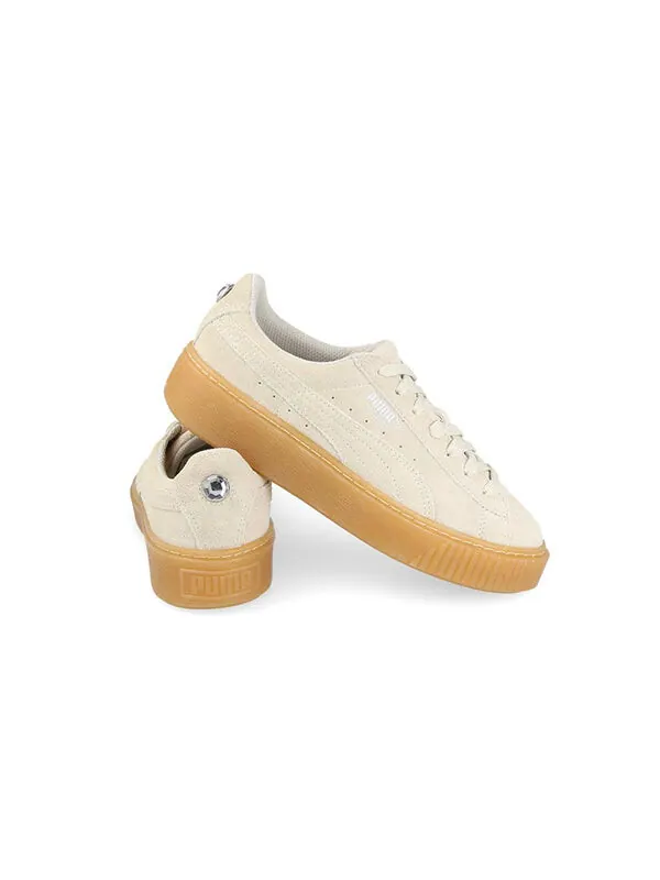 Кроссовки platform jewel sneakers beige/white Puma — изображение 4 из 4, белый