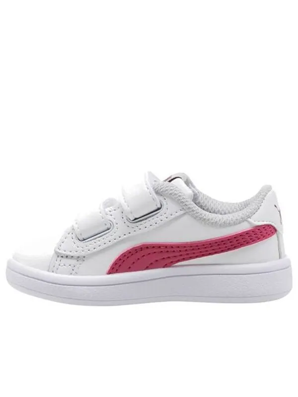 Кроссовки smash v2 infant 'white magenta haze' Puma — изображение 1 из 4, белый/серый/красный
