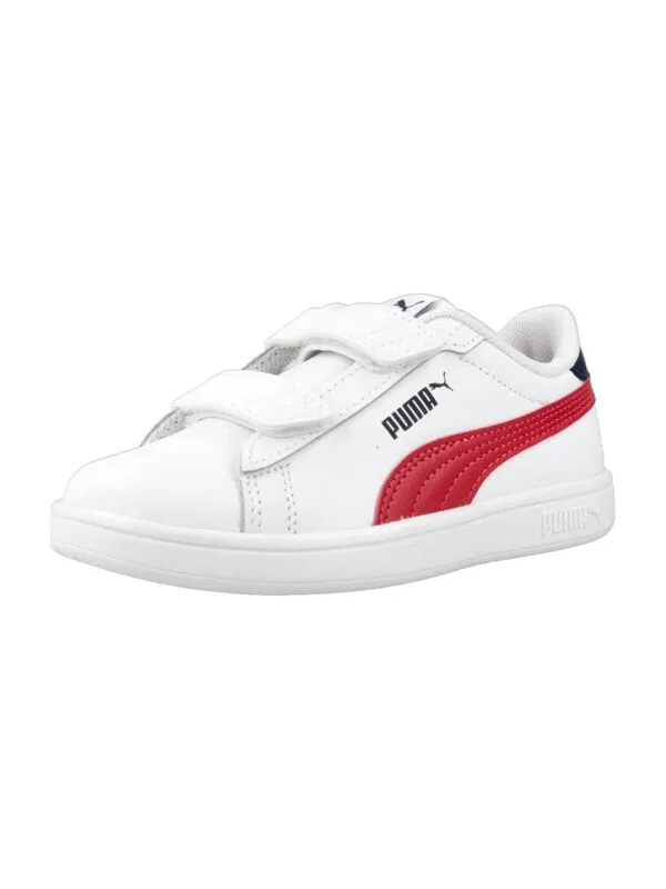Кроссовки smash v2 infant 'white magenta haze' Puma — изображение 2 из 4, белый/серый/красный