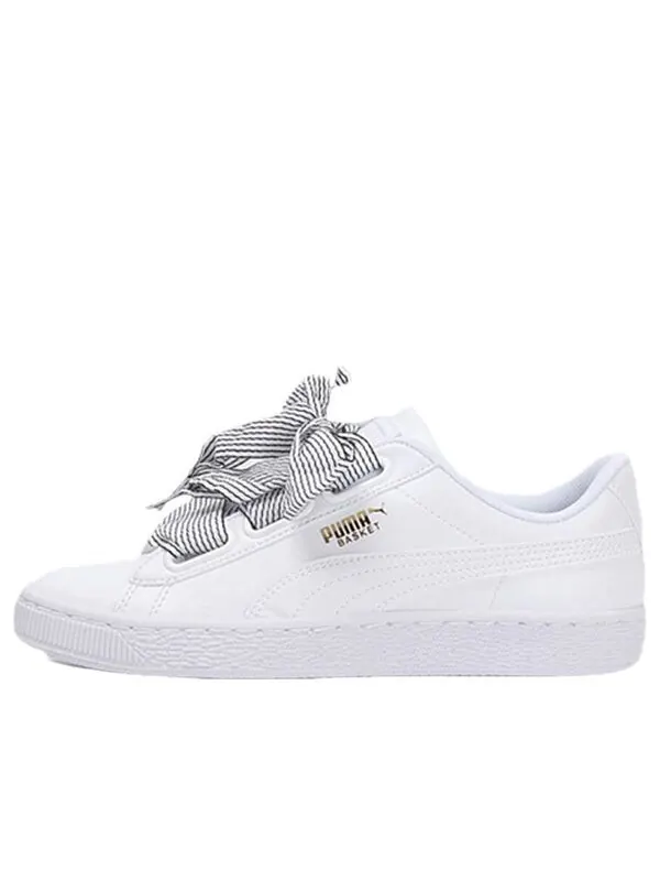 Кроссовки basket heart ' white' Puma — изображение 1 из 4, черный/белый