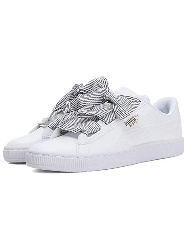 Кроссовки basket heart ' white' Puma — изображение 2 из 4, черный/белый