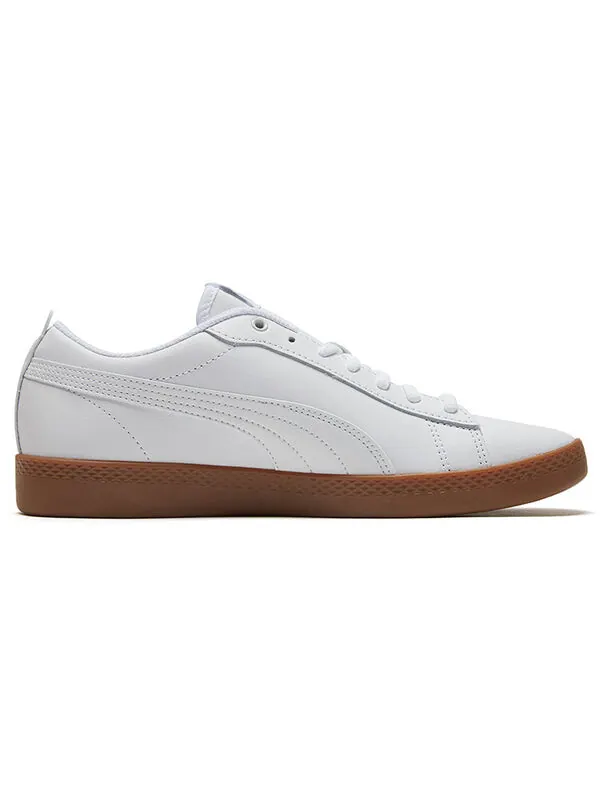 Кроссовки smash v2 l 'white gum' Puma — изображение 2 из 4, серый