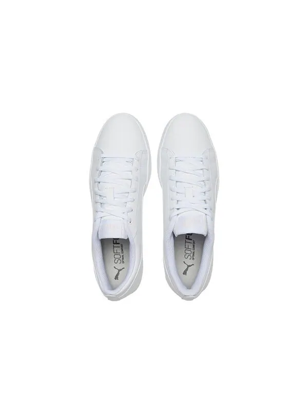 Кроссовки smash v2 pure white Puma — изображение 3 из 4, белый