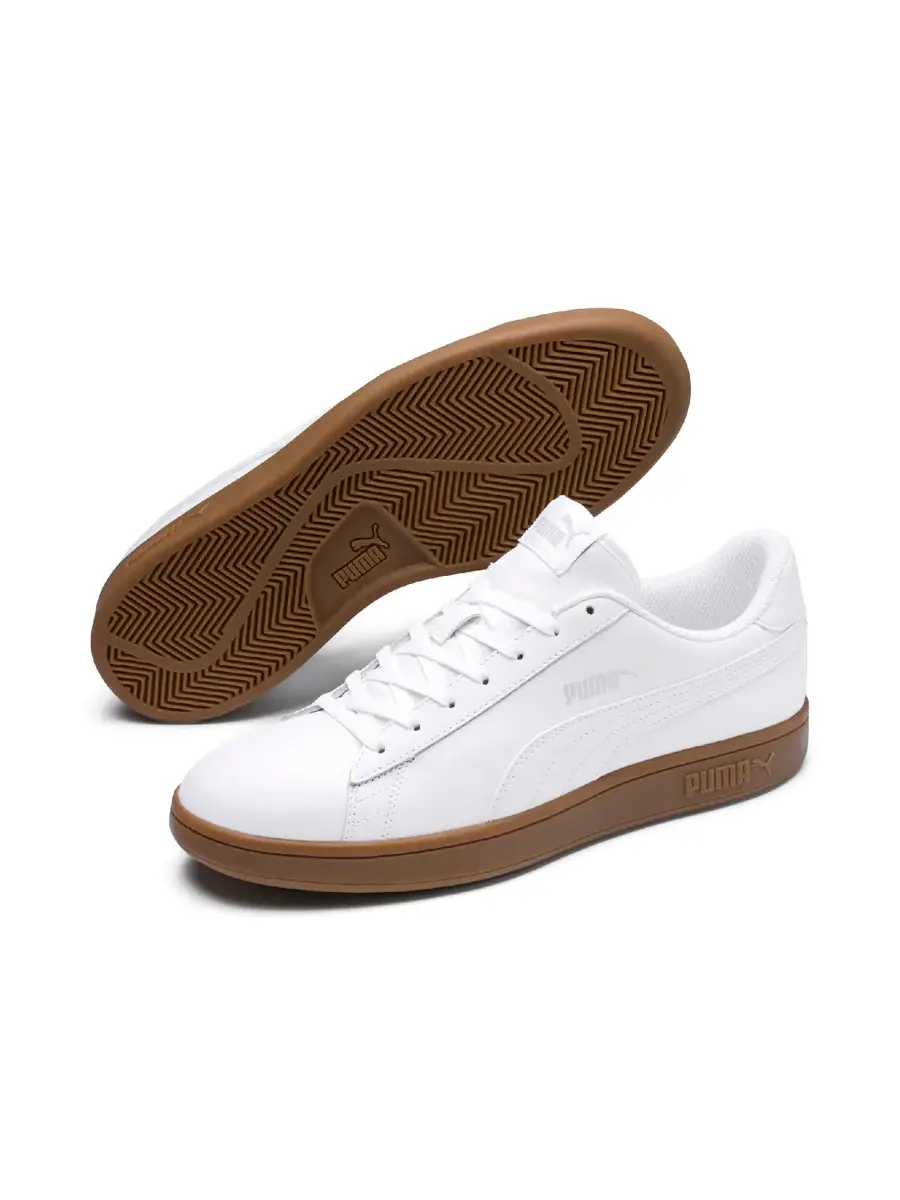 Кеды PUMA Smash v2 'White Gum' — изображение 4 из 5, белый
