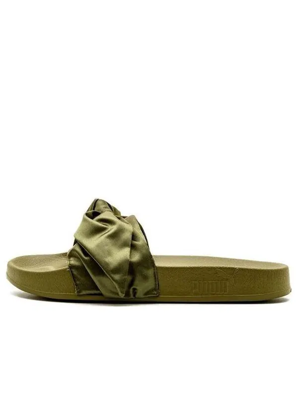 Тапочки fenty x bow slide 'olive' Puma — изображение 1 из 4, коричневый