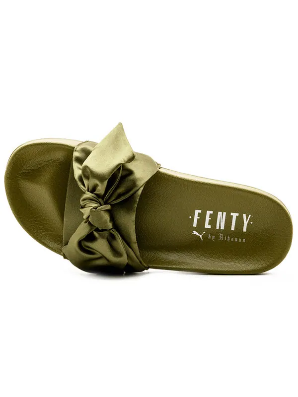 Тапочки fenty x bow slide 'olive' Puma — изображение 3 из 4, коричневый