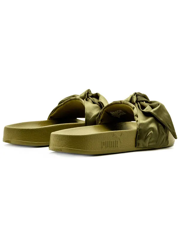 Тапочки fenty x bow slide 'olive' Puma — изображение 4 из 4, коричневый