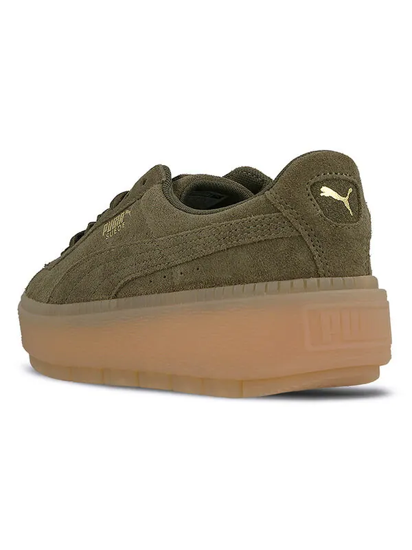 Кроссовки suede platform trace 'olive night' Puma — изображение 4 из 4, оливковый зеленый