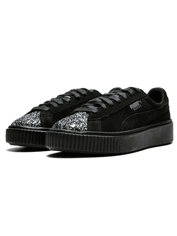 Кроссовки suede platform 'crushed gem - black' Puma — изображение 3 из 4, черный
