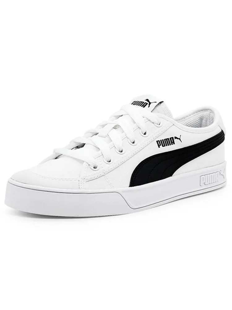 Кеды PUMA Smash v2 Vulc CV 'White Black' — изображение 2 из 5, белый