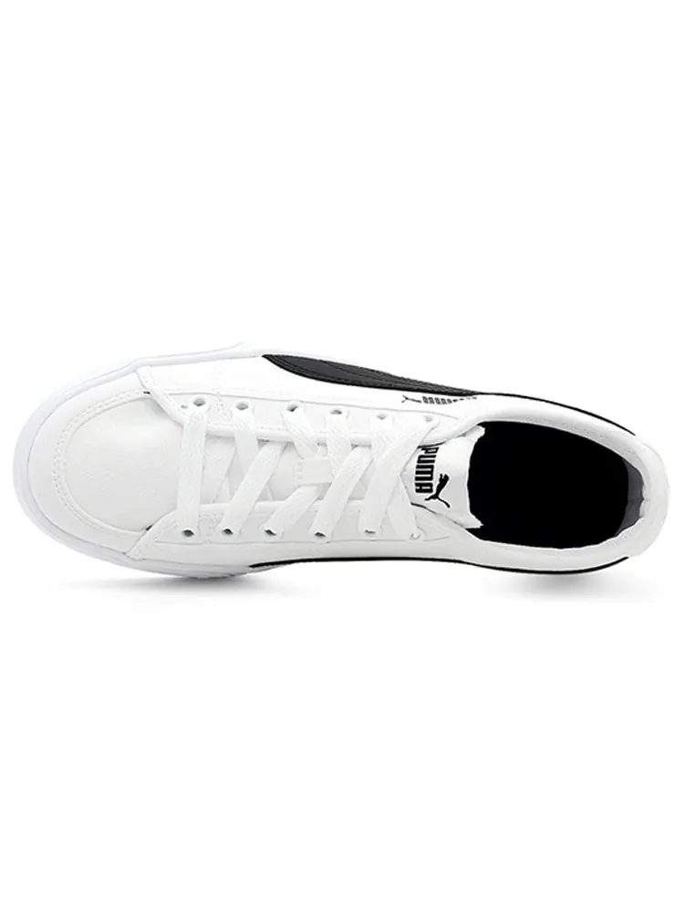 Кеды PUMA Smash v2 Vulc CV 'White Black' — изображение 3 из 5, белый
