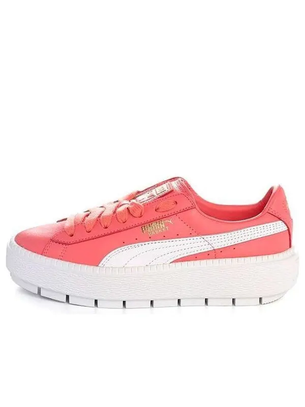 Кроссовки platform trace leather cleated low Puma — изображение 1 из 4, розовый