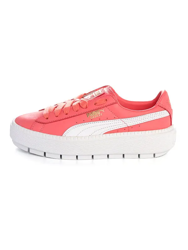 Кроссовки platform trace leather cleated low Puma — изображение 2 из 4, розовый