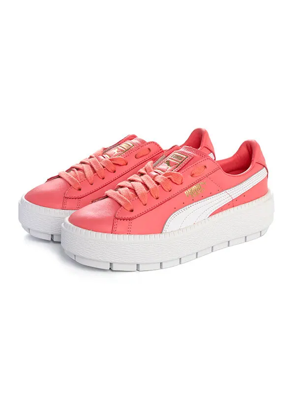 Кроссовки platform trace leather cleated low Puma — изображение 4 из 4, розовый