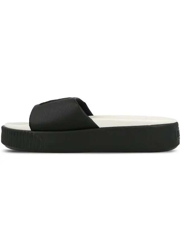 Тапочки platform slide 'black whisper white' Puma — изображение 2 из 4, черный