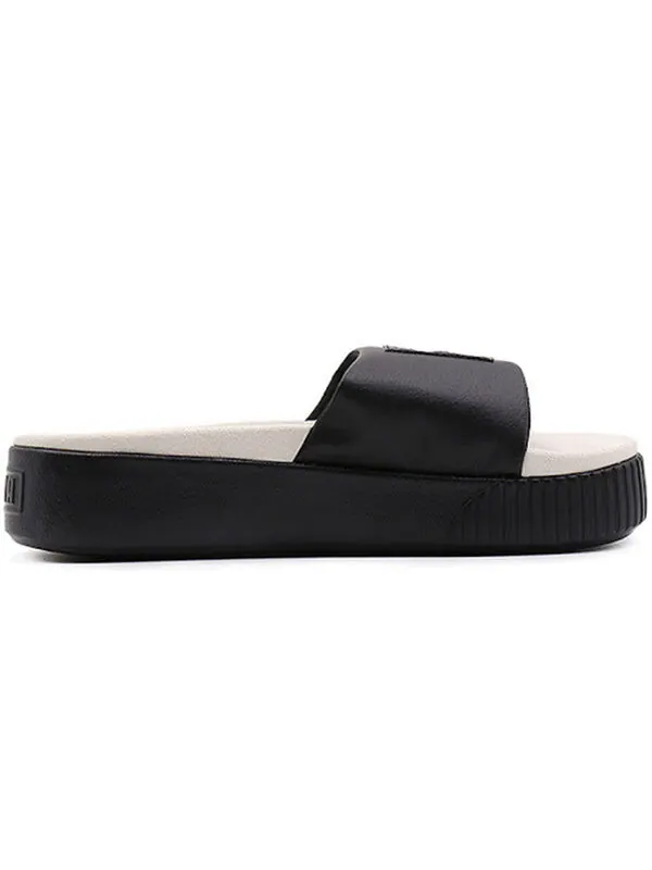 Тапочки platform slide 'black whisper white' Puma — изображение 3 из 4, черный