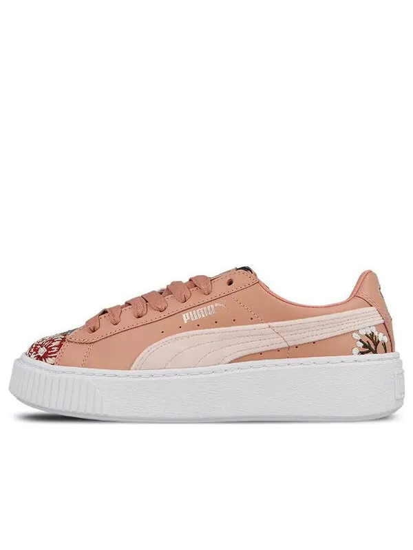 Кроссовки platform hyper embroidered lace up Puma — изображение 1 из 4, розовый