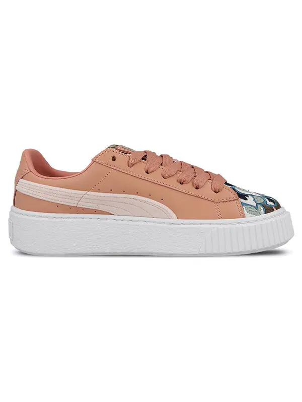 Кроссовки platform hyper embroidered lace up Puma — изображение 2 из 4, розовый