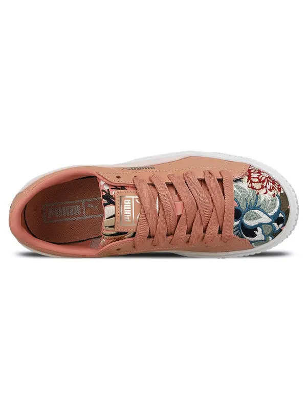 Кроссовки platform hyper embroidered lace up Puma — изображение 4 из 4, розовый