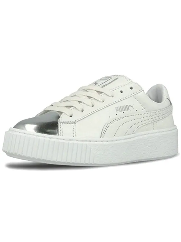 Кроссовки basket skate shoes 'white silver' Puma — изображение 2 из 4, белый/серебристый
