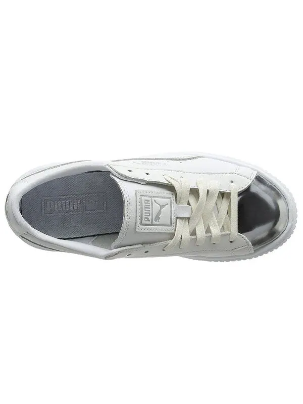 Кроссовки basket skate shoes 'white silver' Puma — изображение 4 из 4, белый/серебристый