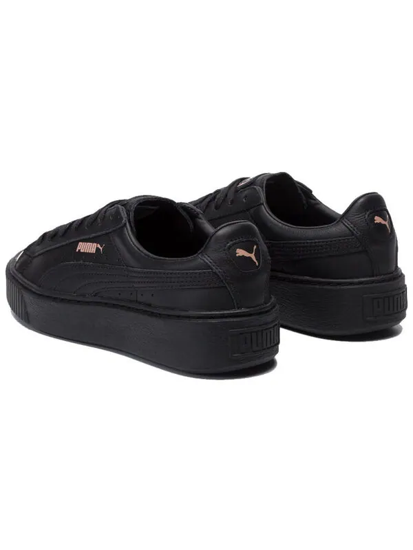 Кроссовки basket platform metallic 'black rose gold' Puma — изображение 3 из 4, черный