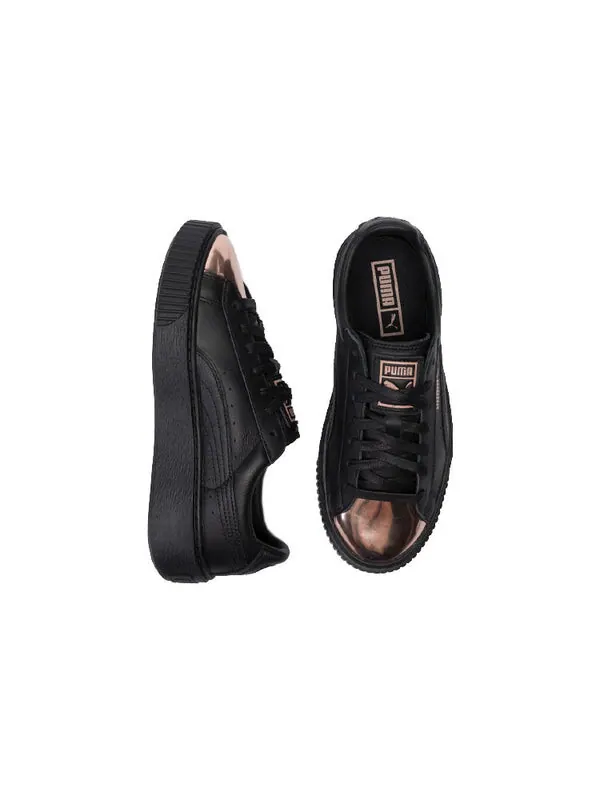 Кроссовки basket platform metallic 'black rose gold' Puma — изображение 4 из 4, черный
