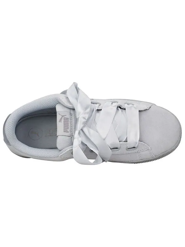 Кроссовки vikky platform ribbon grey/white Puma — изображение 3 из 4, серый/белый