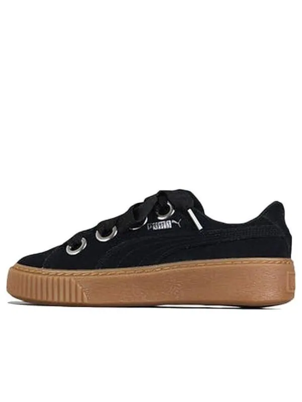 Кроссовки platform kiss suede 'black' Puma — изображение 1 из 4, черный