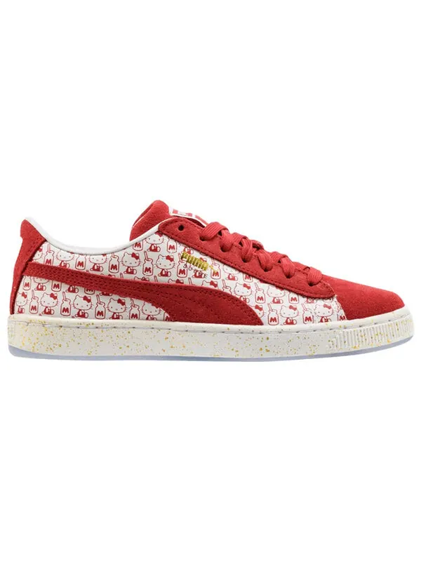 Кроссовки hello kitty x suede classic 'bright red' Puma — изображение 2 из 3, красный/белый