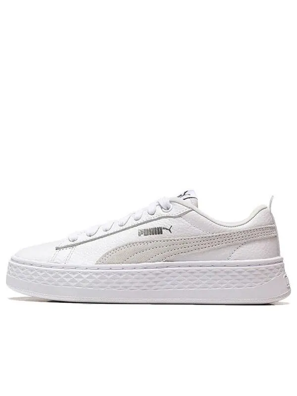 Кроссовки smash platform low 'white' Puma — изображение 1 из 4, белый